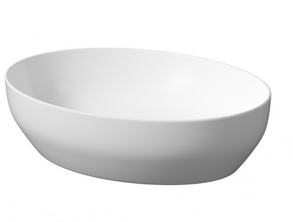 Cersanit Larga umywalka nablatowa elipsa 50x38 biały mat K677-017