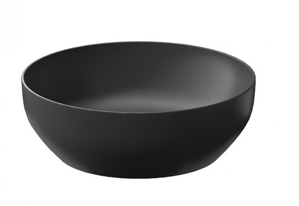 Cersanit Larga umywalka nablatowa okrągła 40x40 antracyt mat K677-019