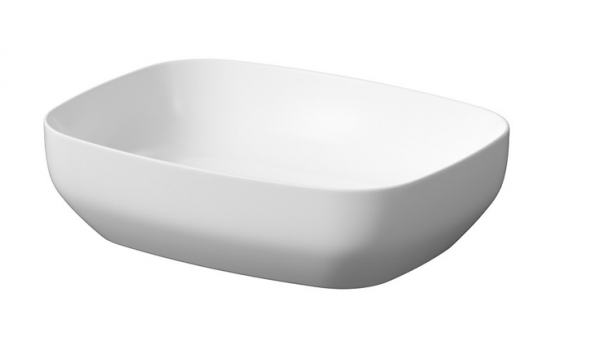 Cersanit Larga umywalka nablatowa prostokątna 50x38 biały mat K677-016