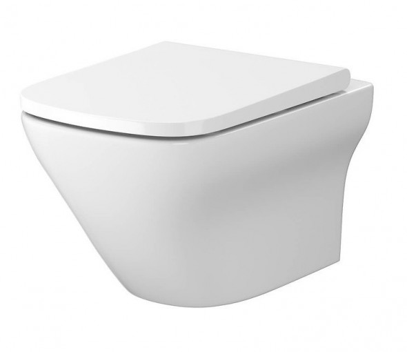 Cersanit SET B332 Square Oval CleanOn muszla wisząca + deska wolnoopadająca slim biały S701-473
