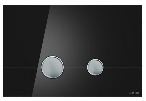 Cersanit Stero przycisk spłukujący do WC szkło czarnym K97-372