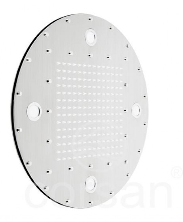 Corsan deszczownica okrągła z oświetleniem LED 40x40 stal nierdzewna CMDO40