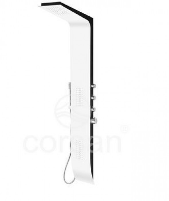 Corsan Duo panel prysznicowy z termostatem biało-czarny A-8777-T
