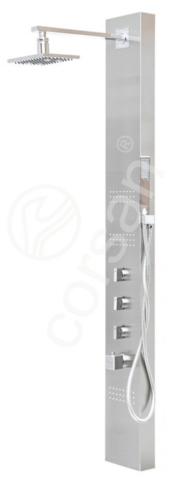 Corsan Neo panel prysznicowy z termostatem stal nierdzewna S-060T