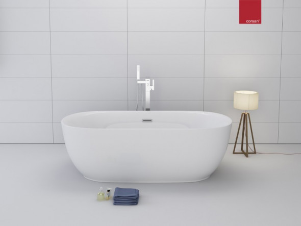 Corsan Olvena wanna wolnostojąca akrylowa 160x75 biała E-041
