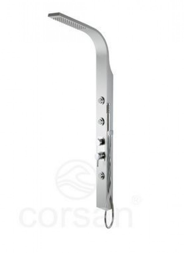 Corsan Tosca panel prysznicowy z mieszaczem srebrny metallic A-052-RAL9006