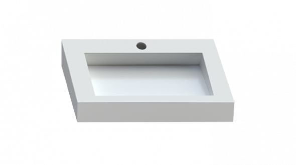 Cristalstone Linea Ideal umywalka 80x45 cm z odpływem liniowym biały satynowy mat U800-MCOLC