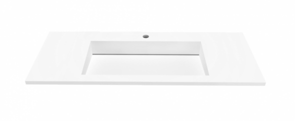 Cristalstone Linea Ideal umywalka meblowa 110x45 cm z odpływem liniowym biały satynowy mat U1100-MCOLC/CR