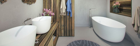 Cristalstone Separado Cinco wanna wolnostojąca 180x90 cm biały matowy, satynowy mat