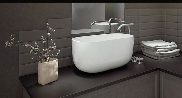 Cristalstone Separado Vidrio Cuatro umywalka stawiana na blat 60x40 cm biały satynowy mat VID-CUA