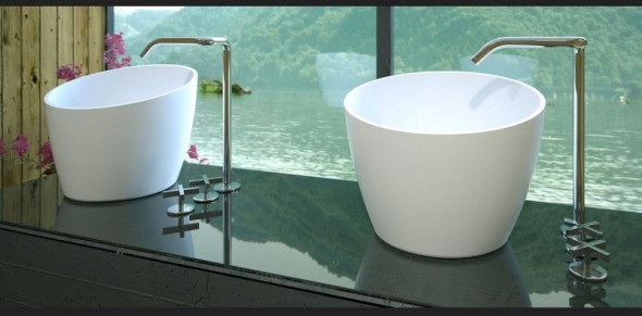 Cristalstone Separado Vidrio Uno umywalka stawiana na blat 45x35 cm biały satynowy mat VID-UNO