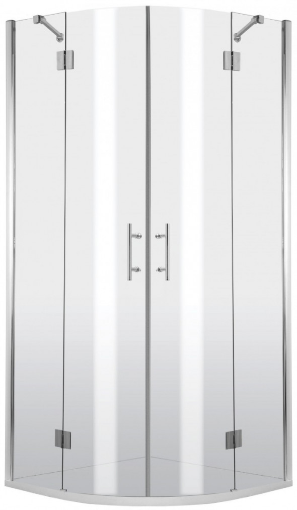 Deante Abelia kabina półokrągła drzwi otwierane 100x100 chrom szkło przeźroczyste KTA051P