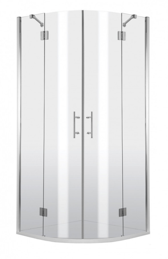 Deante Abelia kabina półokrągła drzwi otwierane 90x90 chrom szkło przeźroczyste KTA053P