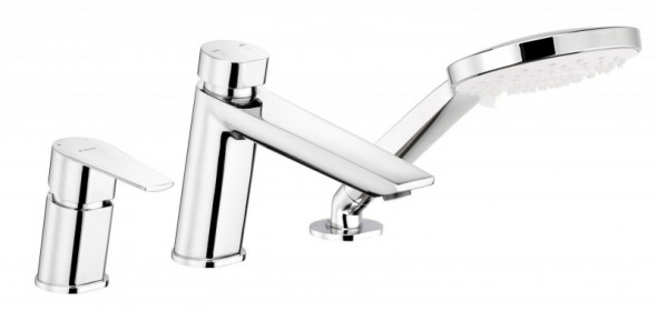 Deante Agawa bateria wannowa 3-otworowa chrom połysk BQG013M
