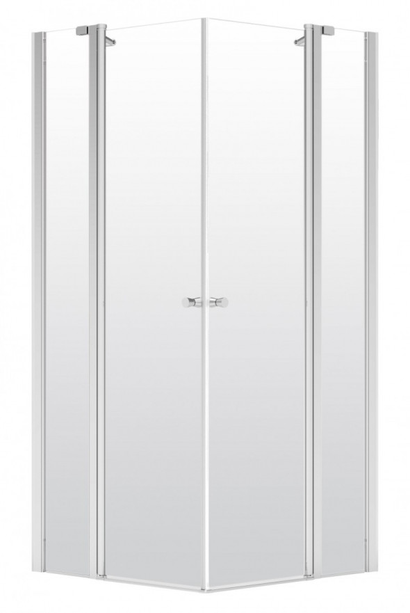 Deante Alpinia kabina kwadratowa drzwi otwierane 90x90 chrom szkło przeźroczyste KGA041P