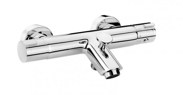 Deante Begonia bateria wannowa termostatyczna ścienna chrom połysk BCB01BT