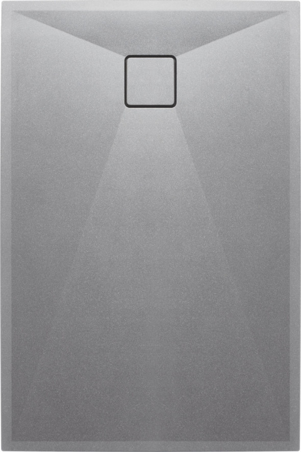 Deante Correo brodzik prostokątny płaski 100x80 granit szary metalic KQRS46B