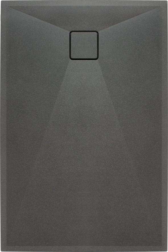 Deante Correo brodzik prostokątny płaski 100x90 granit antracyt/titanium KQRT45B