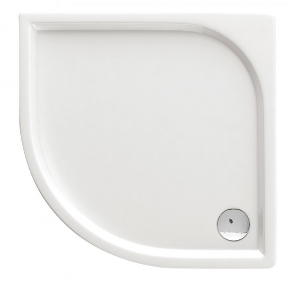 Deante Cubic brodzik półokragły płaski 90x90 akryl biały KTK051B