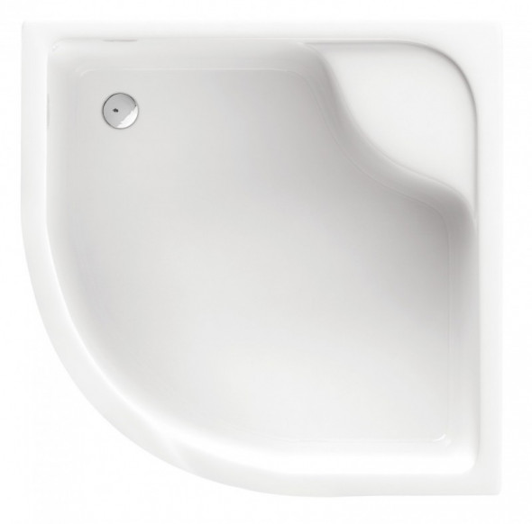 Deante Deep brodzik półokragły 80x80 akryl biały KTD042B