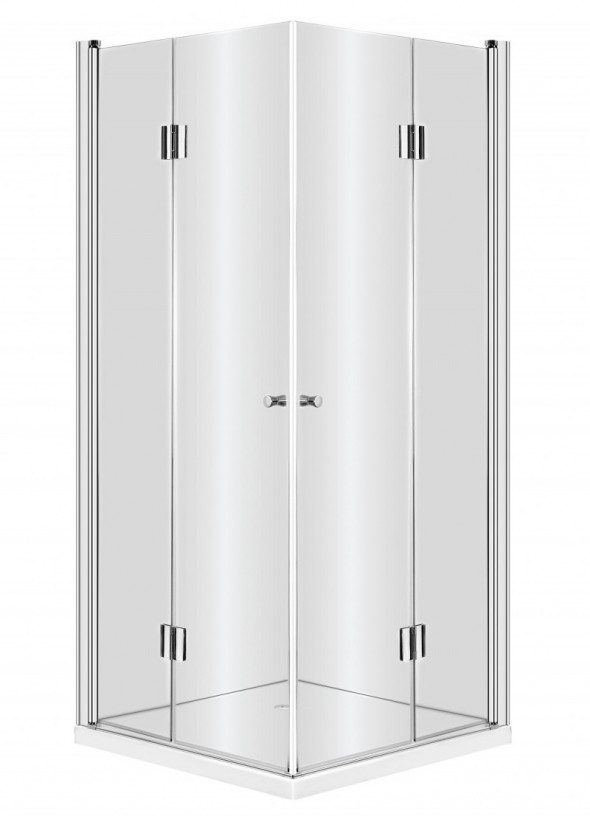 Deante Kerria kabina kwadratowa drzwi składane 90x90 chrom szkło przeźroczyste KTK041P