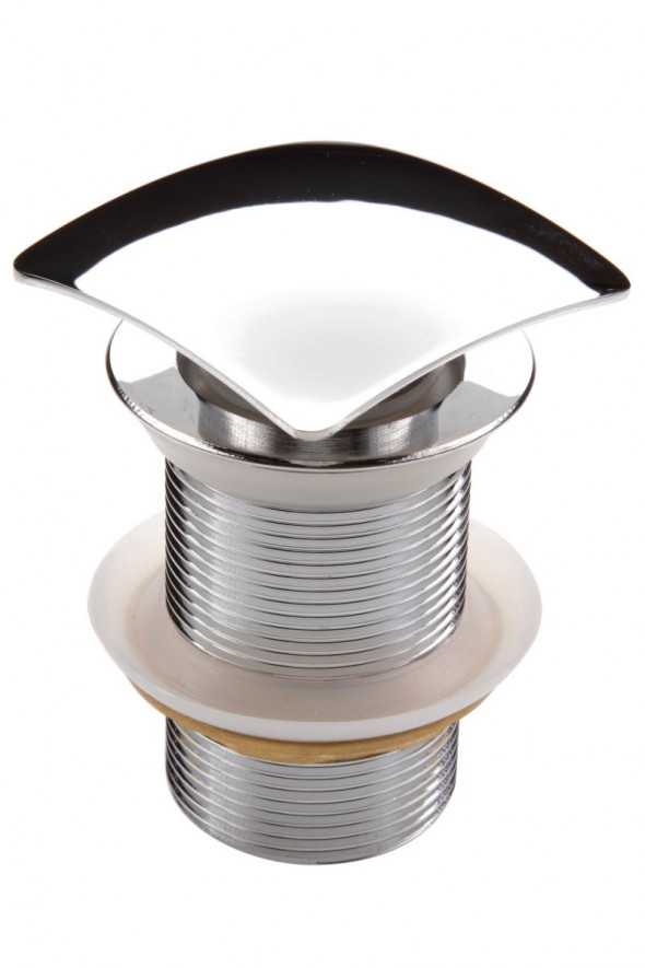 Deante korek umywalkowy click-clack kwadratowy bez przelewu chrom połysk NHC011A