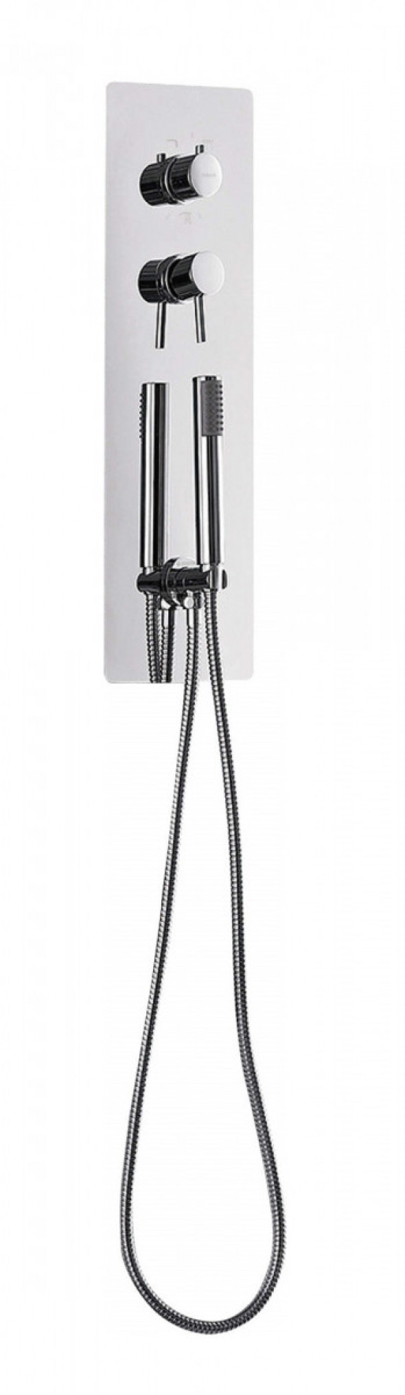 Deante Multibox podtynkowa bateria prysznicowo-wannowa z zestawem prysznicowym chrom połysk NAC09CM