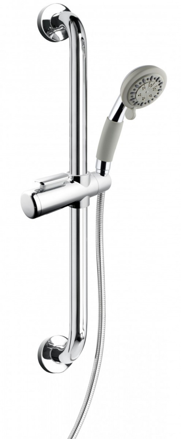 Deante Vital zestaw natryskowy z drązkiem pełniącym rolę uchwytu chrom NIV051K