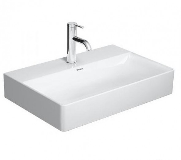 Duravit DuraSquare Compact umywalka meblowa z otworem na baterię 60 cm biała 2356600041
