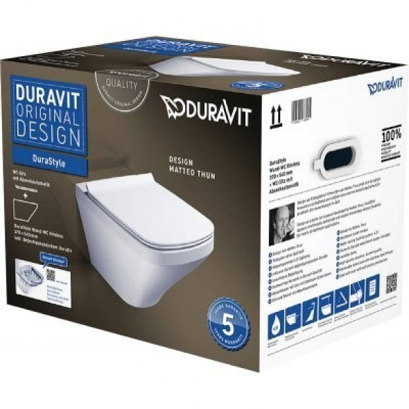 Duravit Durastyle muszla wisząca + deska wolnoopadająca 45520900A1 (2552090000+0063790000)