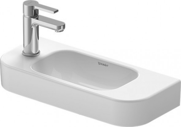 Duravit Happy D.2 umywalka wisząca mała bez przelewu, z otworem na baterię z prawej strony 50x22 cm biały alpin 0711500008