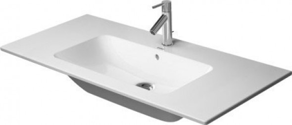 Duravit Me by Starck umywalka meblowa z przelewem, bez otworu pod baterię 103 cm 103x49 biały satynowy mat 2336103260