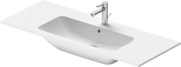 Duravit Me by Starck umywalka meblowa z przelewem, bez otworu pod baterię 123 cm 123x49 biały alpin 2336120060