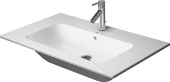 Duravit Me by Starck umywalka meblowa z przelewem, z jednym otworem pod baterię 83 cm 83x49 biały satynowy mat 2336833200