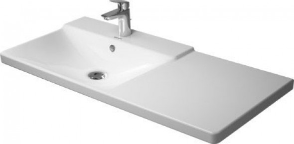 Duravit P3 Comforts umywalka meblowa 105x50 cm z przelewem, bez otworu na baterię , komora po lewej stronie biały alpin 2333100060