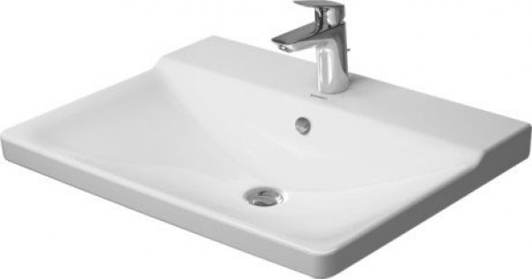 Duravit P3 Comforts umywalka meblowa 65x50 cm z przelewem, z trzema otworami na baterię biały alpin 2332650030