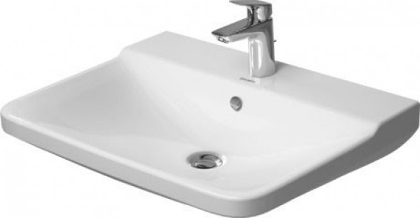 Duravit P3 Comforts umywalka wisząca 60x55 cm z przelewem, z trzema otworami na baterię biały alpin 2331650030