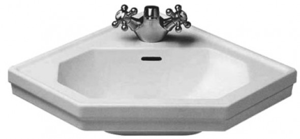 Duravit Seria 1930 umywalka mała narożna 59,5cm 59,5x45 biały alpin wondergliss 07934200001