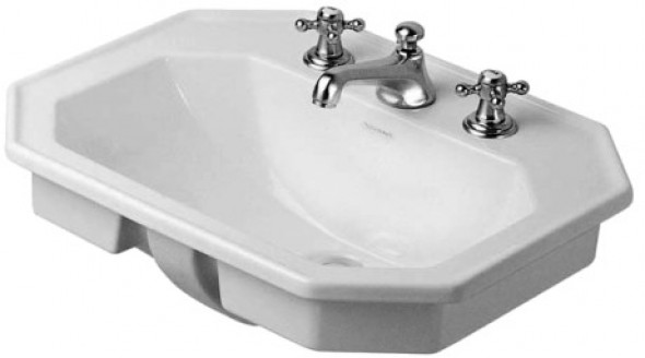 Duravit Seria 1930 umywalka wpuszczana w blat 58cm 58x47 biały alpin wondergliss 04765800001