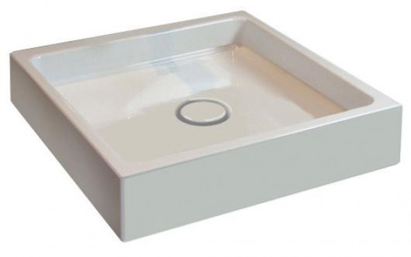 Duravit Starck 1 umywalka stawiana na blat 47cm 47x47 biały alpin wondergliss 03874700281