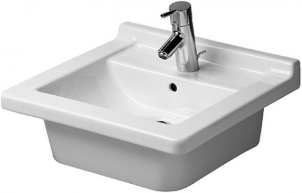 Duravit Starck 3 umywalka wpuszczana w blat 48cm 48x46,5 biały alpin 0303480022