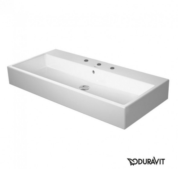 Duravit Vero Air umywalka meblowa 100 cm z przelewem i 3 otworami na baterię biały 2350100030