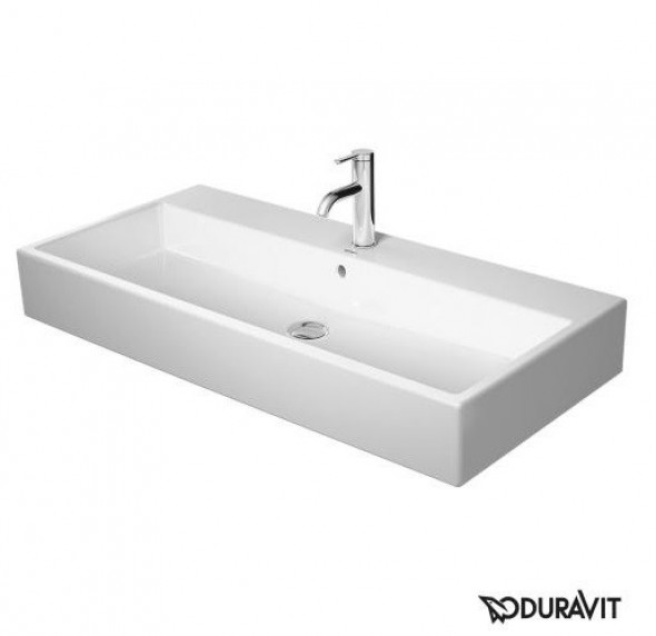 Duravit Vero Air umywalka meblowa 100 cm z przelewem i otworem na baterię biały 2350100000