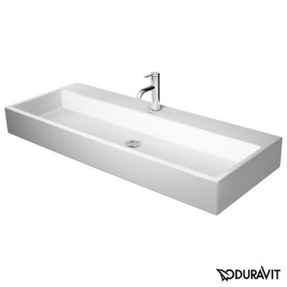 Duravit Vero Air umywalka szlifowana 120 cm bez przelewu z otworem na baterię biały 2350120071