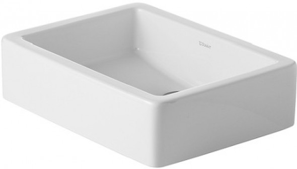 Duravit Vero umywalka mała stawiana na blat 50cm 50x38 biały alpin wondergliss 04555000001