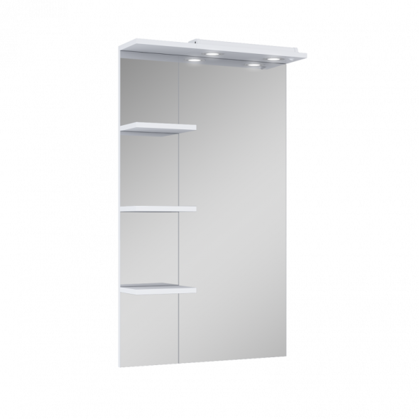 Elita Amigo LED 50 lustro z oświetleniem i półkami 60x100 biały 974754