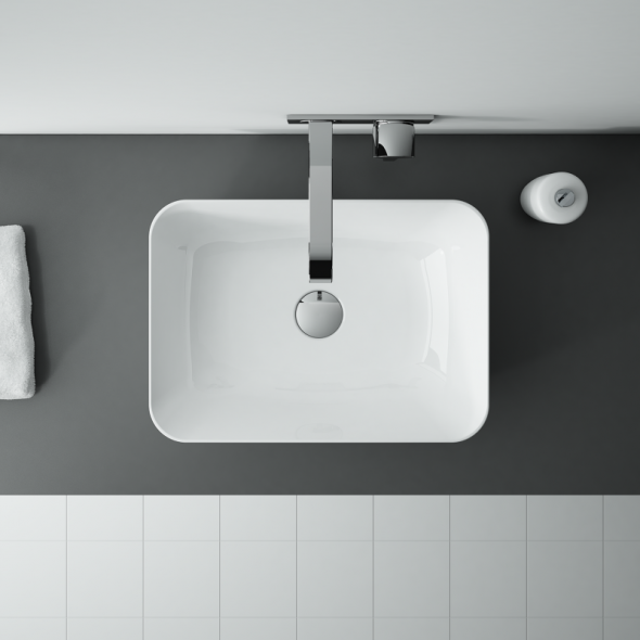 Elita Reni umywalka nablatowa ceramiczna 46x33 biała 145047