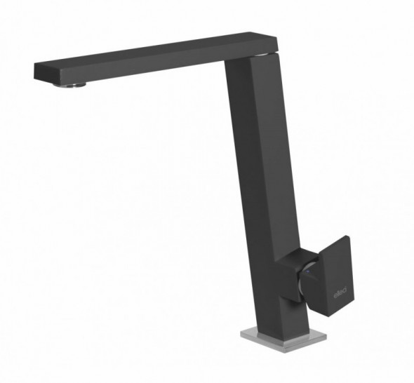 Elleci Blade bateria kuchenna zlewozmywakowa z obrotową wylewką Granitek G40 czarny MGKBLA40