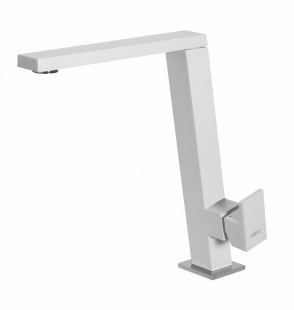 Elleci Blade bateria kuchenna zlewozmywakowa z obrotową wylewką Granitek G68 biały MGKBLA68