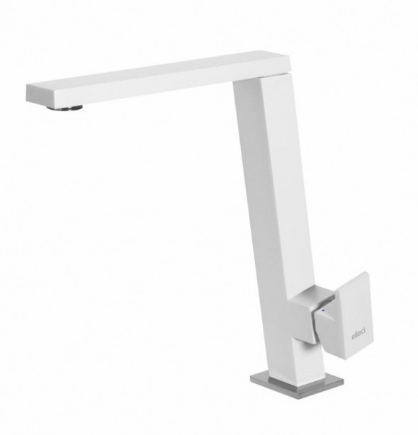 Elleci Blade bateria kuchenna zlewozmywakowa z obrotową wylewką Keratek K96 biały MKKBLA96